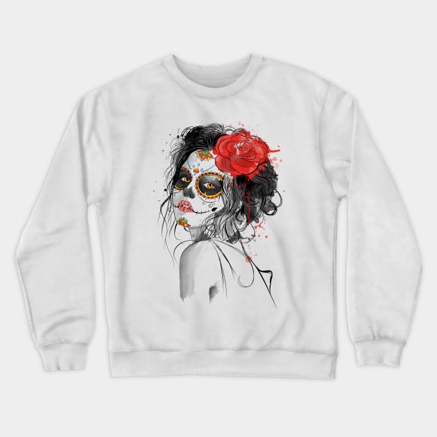 Día de los Muertos Crewneck Sweatshirt by DrMonekers